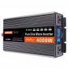 3000W 4000W 5000W 6000W (Peak) Pure Sine Wave Power Inverter, Intelligent Solar Power Inverter 12V/24V DC to 110V AC Converter with LCD Display, AC Outlets,for RV Truck Camping,4000W-24V view 1