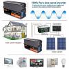 3000W 4000W 5000W 6000W (Peak) Pure Sine Wave Power Inverter, Intelligent Solar Power Inverter 12V/24V DC to 110V AC Converter with LCD Display, AC Outlets,for RV Truck Camping,3000W-12V view 3
