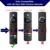 2-Pack Glowing Green + Glow Blue Remote Cover Compatible with Alexa Fire TV Stick 4K Max Remote Controls, Anti-Slip Silicone Protective Case with Lanyard, GITD! view 3