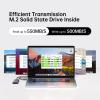 SSK 512GB SSD External Hard Drive, Portable SSD Up to 550MB/s Fast Solid State Drives External, USB 3.2 Gen2 for iPhone 15/16 Pro, Win, Mac, Android with LED Light, Trim, Smart Supported view 2