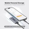 SSK 512GB SSD External Hard Drive, Portable SSD Up to 550MB/s Fast Solid State Drives External, USB 3.2 Gen2 for iPhone 15/16 Pro, Win, Mac, Android with LED Light, Trim, Smart Supported view 3