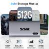 SSK 512GB SSD External Hard Drive, Portable SSD Up to 550MB/s Fast Solid State Drives External, USB 3.2 Gen2 for iPhone 15/16 Pro, Win, Mac, Android with LED Light, Trim, Smart Supported view 4