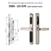 Hebralytic Waterproof Outdoor Fingerprint Lock with Handle, WiFi APP/Card/Password/Keyless Entry Smart Electronic Door Lock for Aluminum/Glass Sliding Door, Digital Door Locks(Gold,270-3585) view 2