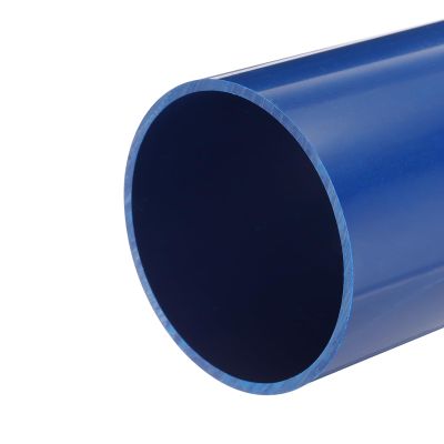 MECCANIXITY 4.3 Inch PVC Rigid Tube Round Pipe Tubing Hardware Tubing Hardware Tubing 101.6mm ID 110mm OD 20cm/8" Length Blue High Impact for Water Pipe