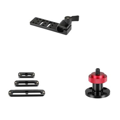 CAMVATE 15mm Rod Clamp Cheeseplate + Triple NATO Rail Quick Release Bar + 1/4"-20 Male Thread Screw Mount