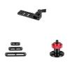 CAMVATE 15mm Rod Clamp Cheeseplate + Triple NATO Rail Quick Release Bar + 1/4"-20 Male Thread Screw Mount view 1