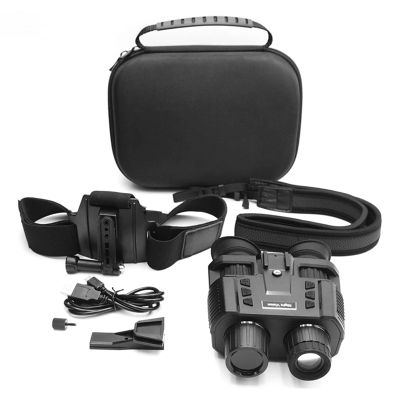HMWOKPOT 4K Adult Night Vision Goggles 3D Head-Mounted Digital Infrared Night Vision Binoculars 8X Optical Zoom Night Vision Scope