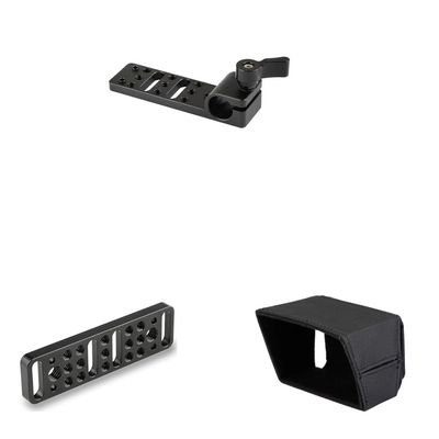CAMVATE 15mm Rod Clamp Cheeseplate + Multi-Function Mounting Plate + Camera LCD Screen Hood Sun Shield