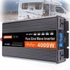 3000W 4000W 5000W 6000W Pure Sine Wave Inverter,DC 12V 24V to 110V AC Solar Power Inverters with AC Outlets,for Truck,RV,Vehicles,Car Solar System with LCD Display,4000W-24V view 1