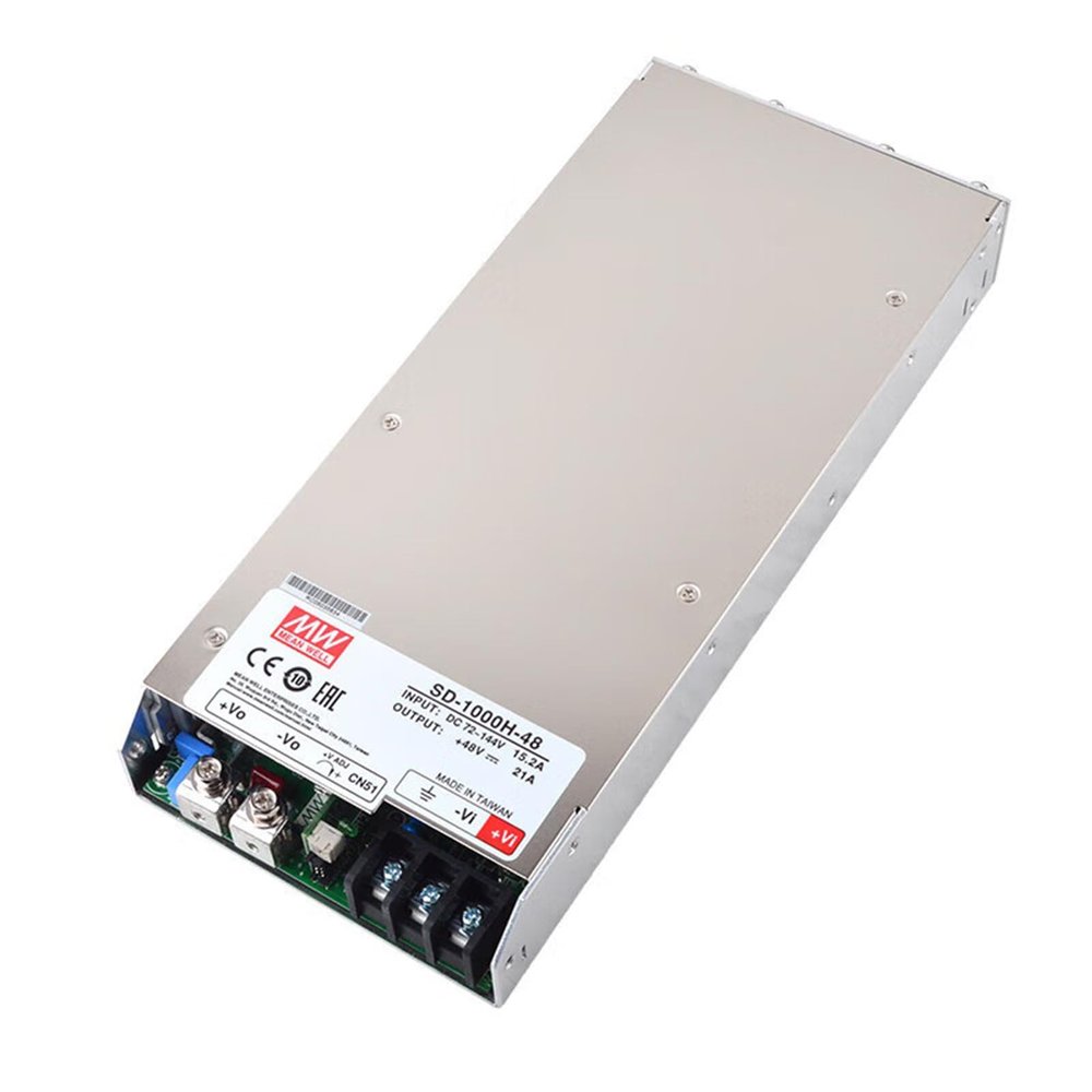 Mean Well MW 1000W Single Output DC-DC Converter Computer Uninterruptible Watt PSU 1000w Power Supply 48V 21A (SD-1000H-48 48V/21A/1008W/Power Supply)