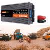 3000W 4000W 5000W 6000W Pure Sine Wave Power Inverter DC 12V 24V to 110V AC Converter with AC Charger Outlets,Car Solar Power Inverters with LCD Display for Home RV Truck,5000W-24V view 1