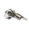 BKIAE Marine VHF Antenna Mounts, Ratchet Mount, 316 Stainless Steel Rail Mount Adjustable Antenna Base for Boat (Clamp-on Antenna), Silver view 3