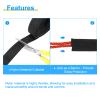 PATIKIL 3.5" Dia 3.3FT Nylon Protective Hose Sleeve, Cable Cover Sheath Protection for Welding Tig Torch Hydraulic Hose, Black view 4