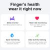 Asixxsix Smart Ring Health, Bluetooth 5.1 Smart Ring Fitness Ring for Women Men, with Sleep Monitoring, Body Temperature Page Turning, Music Control Camera Remote Control view 2
