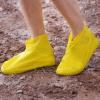 Waterproof Shoe Covers, Non-slip Overshoes Rain Shoe Covers Reusable Shoe Covers Outdoor Cycling Protectors for Kids, Men and Women(L-Yellow) view 4