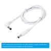 PATIKIL 3Ft 5.5mm x 2.1mm Male to Male DC Power Extension Cable, 4 Pcs Wire Adapter 90 Degree Right Angle Cord for LED Strip Router Surveillance Camera, White view 4
