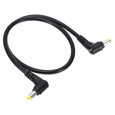 PATIKIL 2Ft 5.5mm x 2.5mm Male to Male DC Power Cable, 18AWG Wire Adapter 90 Degree Right Angle Extension Cord for LED Strip DVR Router Surveillance Camera