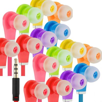 16 pack Laptop earbuds audifonos nios Classroom kids earphones distance learning wired computer headphones PL 3.5 jack no mic cheap student for chromebook set ear buds sport Airplane Plane Flight