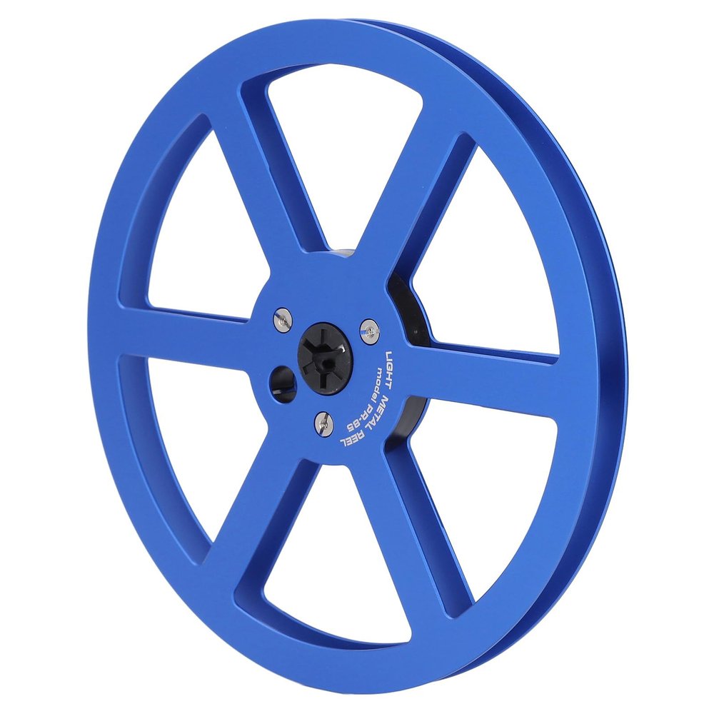 7 Inch Empty Tape Reel, Aluminum Alloy Sound Takeup Reel Disc with 6 Holes, for Reel to Reel Tape Players (Blue)