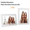 10.1 Inch Digital Picture Frame, White HD Touchscreen Wall Mount Smart Digital Photo Frame, Easy to Share Photos Video via APP for Home Family (US Plug) view 3