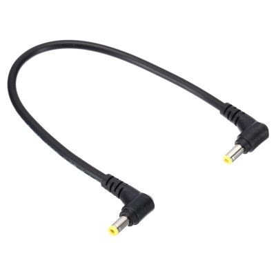 PATIKIL 1Ft 5.5mm x 2.5mm Male to Male DC Power Cable, 18AWG Wire Adapter 90 Degree Right Angle Extension Cord for LED Strip DVR Router Surveillance Camera