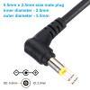 PATIKIL 1Ft 5.5mm x 2.5mm Male to Male DC Power Cable, 18AWG Wire Adapter 90 Degree Right Angle Extension Cord for LED Strip DVR Router Surveillance Camera view 2