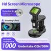 Digital Microscope, 2 Inch LCD, 1000x Magnification, 8 Adjustable LED Lights, Insect Observation Compartment, PC Compatible (Windows/Mac), for Kids Ages 8-14 view 2
