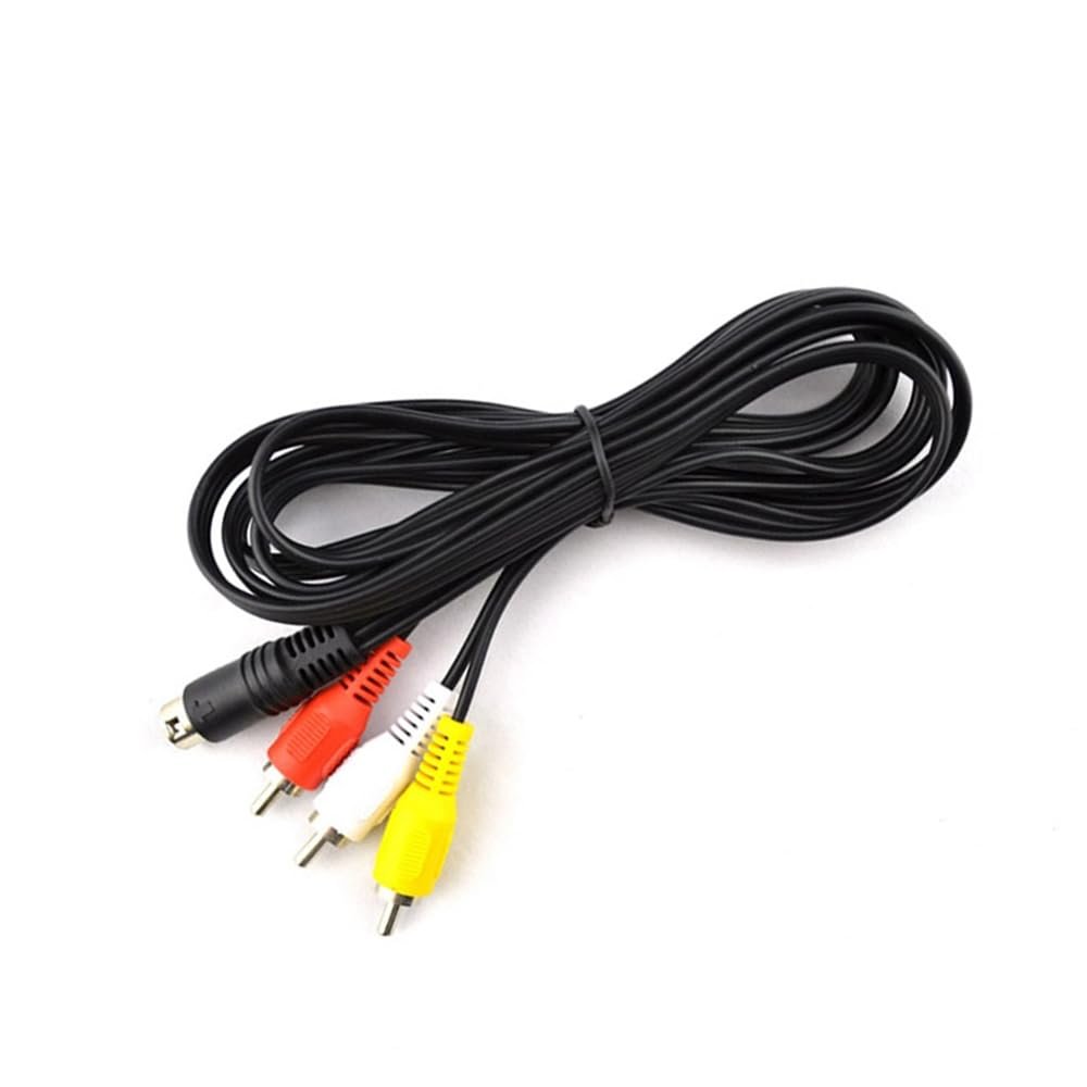 1.8m 9-pin to RCA Audio-Video Composite Cable, 9-pin Male Plug to 3 RCA Male Stereo AV Cable Cable Compatible with Sega Genesis 2 3 and Mega Drive 2 3 for Video and Audio Device Signal Output