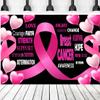 Breast Cancer Awareness Banner Backdrop for Pink Ribbon Party Decor, Breast Cancer Awareness Banner Decorations for Photography Background, Pink Ribbon Walk Charity Theme Party Supplies 9x6ft view 3