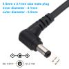 PATIKIL 1Ft 5.5 x 2.1mm Male to Male DC Power Cable, 3Pcs 18AWG Wire Adapter 90 Degree Right Angle Connector Cord for LED Strip DVR Router Surveillance Camera view 2
