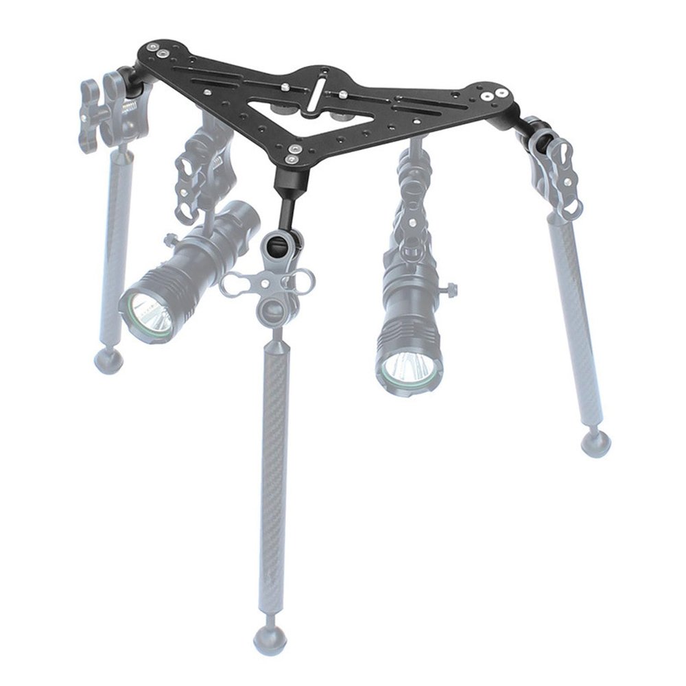 Diving Tray Rig, Stabilizer Tripod Base Bracket Compatible for Osmo Action, Aluminum Alloy Construction, Handheld Grip with Ball Head, Underwater Photography Equipment