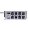 StarTech.com Flat Plug 8-Outlet Heavy Duty Industrial Power Strip 125V/15A with Surge Protector, EMI/RFI Isolation, Mountable PDU, 12ft/3.6m Extension Power Cord, NEMA 5-15P/R, TAA view 3