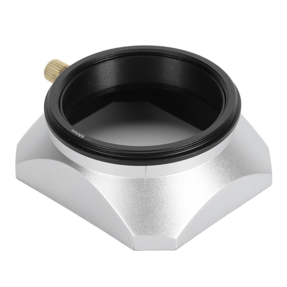 55mm Lens Hood,Digital Camera Lens Hood,Aluminum Alloy Retro Camera Lens Hood Shade for 25mm Or Focal Length