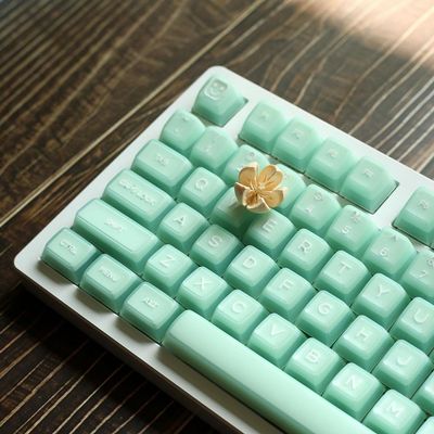 Pusakoa 142 Keys Milky Green Translucent Keycaps SA Profile PBT Double Shot Theme Keycaps Set Fit for 60% 65% 75% 98% 108% Cherry Mx Switches Mechanical Keyboard