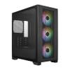 Cooler Master Elite 301 Micro-ATX High Airflow Minimalist PC Case, 365mm GPU Max, Compatible RTX 5080|RX 7090 XT, 280mm AIO Max, Type C, Tempered Glass, Triple 120mm aRGB PWM Fan, Intakes Grill view 1