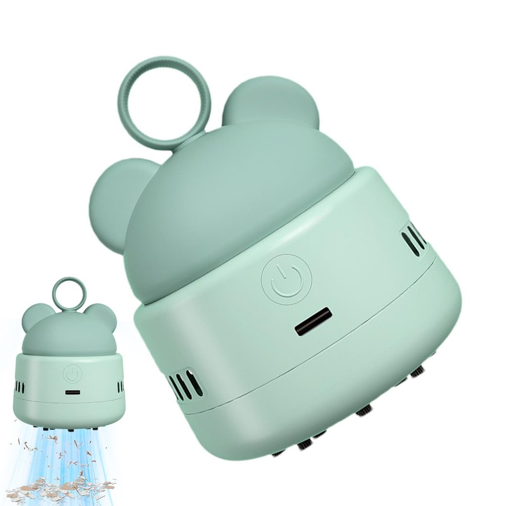 Desktop Vacuum Cleaner, Desktop Vacuum Cleaner | Small Portable Vacuum Cleaner | Cute and Stylish Table Dust Vacuum Cleaner with Silicone Handle, Dual Speed Wireless USB Charging Vacuum Cleaner