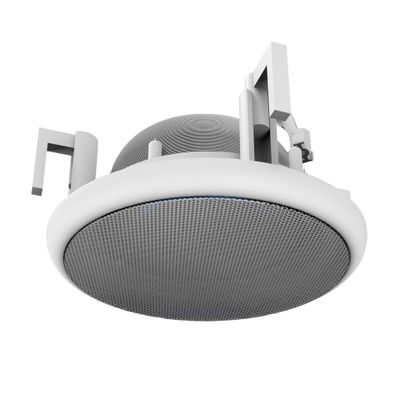 Splin Ceiling Embedded Mount Stand Compatible with Smart Speaker Alexa Echo Dot 3rd gen. Amazon or Nest Mini Google Model Classic Built-in (White)  Metal Grille