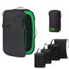 COR Island Hopper Carry On Travel Backpack, 28L Black, 4 Packing Cubes view 1