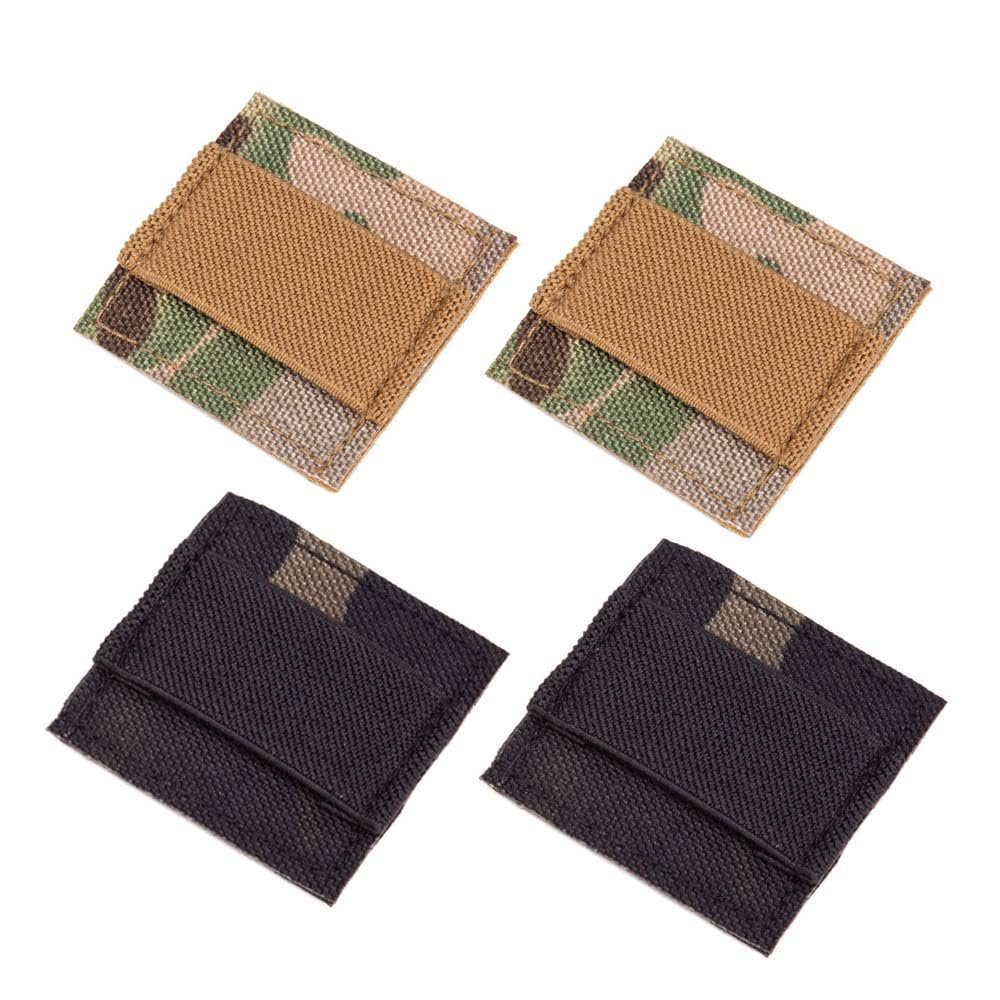 4 Packs Tactical Headphone Cable Storage Board Fastening Cable Ties Strap for Helmet Headset Walkie-Talkie Wire Hook and Loop Sticker Camo