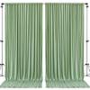 10x10 Sage Green Backdrop Curtain for Wedding Birthday, Wrinkle-Free Polyester Fabric Green Backdrop Drapes for Baby Shower Parties Photo Photography Decoration 5ft x 10ft,2 Panels view 1