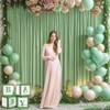 10x10 Sage Green Backdrop Curtain for Wedding Birthday, Wrinkle-Free Polyester Fabric Green Backdrop Drapes for Baby Shower Parties Photo Photography Decoration 5ft x 10ft,2 Panels view 3