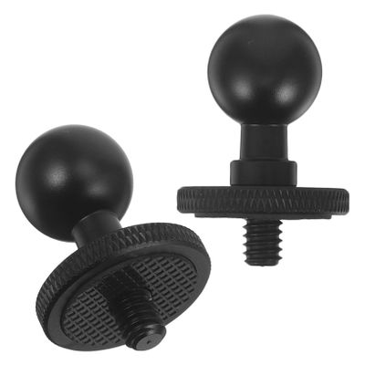 CAXUSD 2pcs Ball Head Mount for Camera Screw Tripod Adapter Rotating Camera Support for DSLR Monopod Tripod Accessories Black Aluminum
