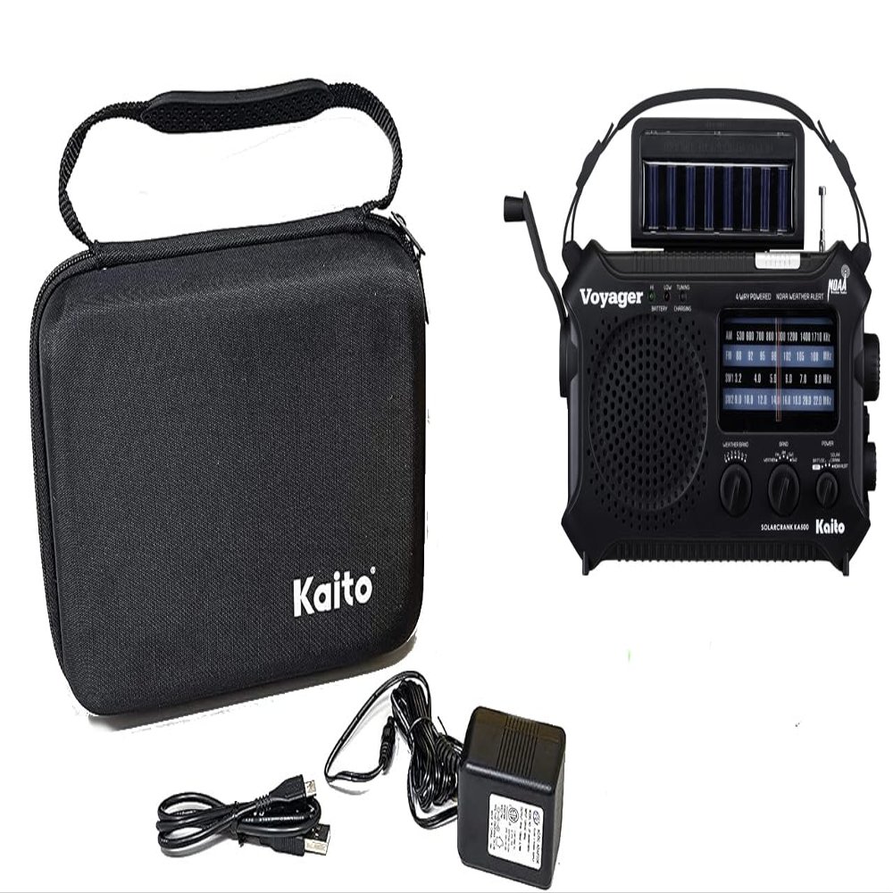 Kaito Voyager KA500 Essentials Bundle with AC Wall Charger/Adapter & Carrying Case