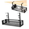 CAXUSD Cable Management Under Desk Carbon Steel Desk Cord Organizer Tray Space-Saving Wire Storage Rack Office Cable Organizer view 1