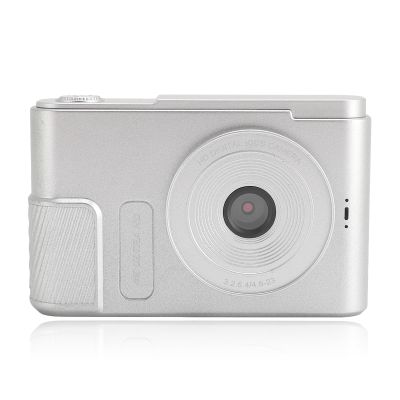 Digital Camera 48MP 4K Vlogging Camera with 2.4 Inch Screen 16X Digital Zoom Compact Camera for Teens Beginner Adult (Silver)