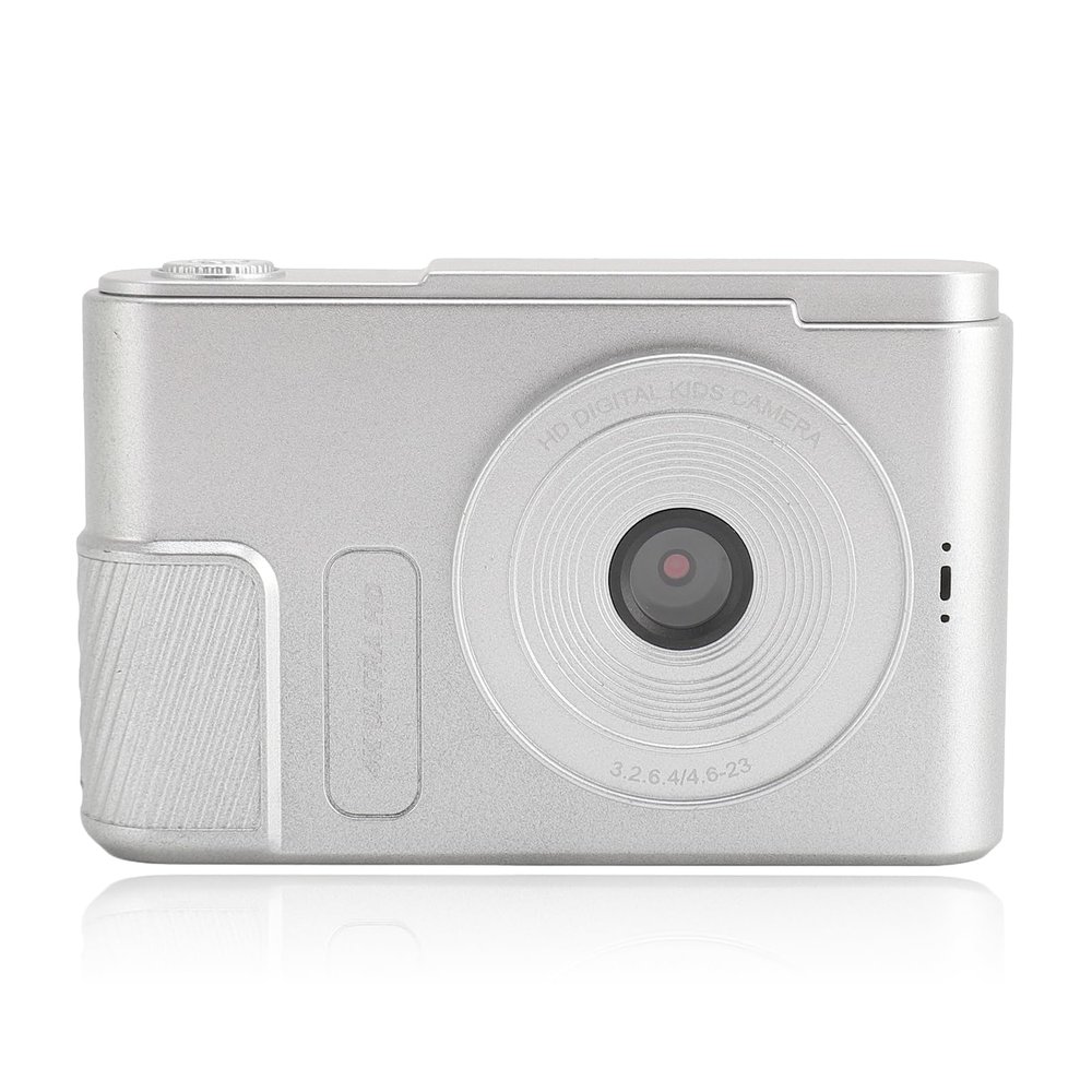 Digital Camera 48MP 4K Vlogging Camera with 2.4 Inch Screen 16X Digital Zoom Compact Camera for Teens Beginner Adult (Silver)