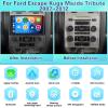 2+64GB Android Car Stereo for Ford Escape Kuga Mazda Tribute 2007-2012 Wireless Carplay Android Auto, 9 Inch Touchscreen Car Radio GPS Navi WiFi Bluetooth Backup Camera FM RDS Radio EQ SWC view 2