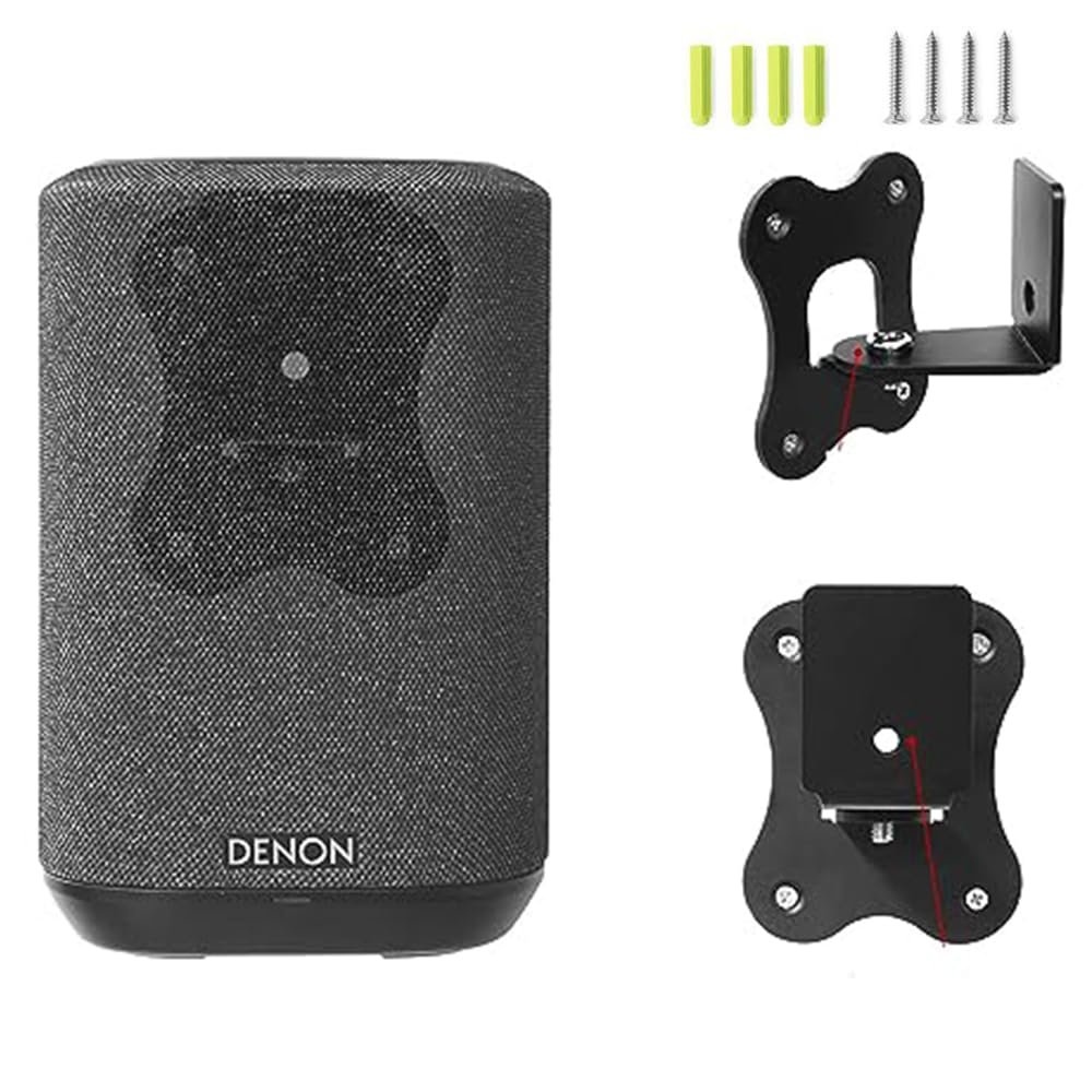 Coyktonty Aluminium Wall Bracket/Wall Mount Bracket for DENON home150 Speakers,Duty Speaker Mount Mounting BracketsAngle-Adjustable Metal Bracket (Black)