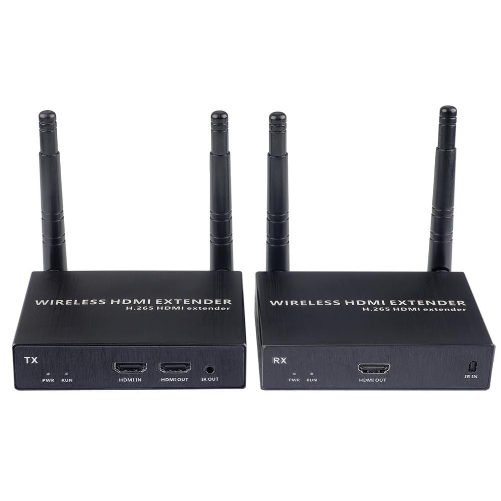 EXVIST 100M 1080P 60FPS Wireless HDMI Transmitter and Receiver Kits W/HDMI Loop-Out, Up to 328ft, IR Support, Suitable for Transmitting from Laptop, PC, YouTube, Xbox One, PS4 to HDTV or Projector