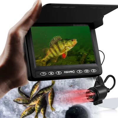 [FishPRO 2026 Upgrade] The PRO in Underwater Fishing Camera -4.3'' Ice Fishing Camera Underwater(NO Need Learn), 1000TVL, Ice Fish Gift for Men, Ice Fish Finder for Boat Fish w/IR/USB-C/5,000mAh/65ft